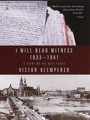 cover image of I Will Bear Witness, Volume 1